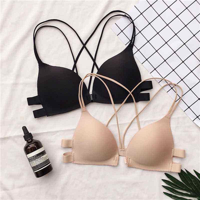 【 COD 】 Bra Wanita Model One-Piece dengan Bahan Tipis dan Bergaya Sexy