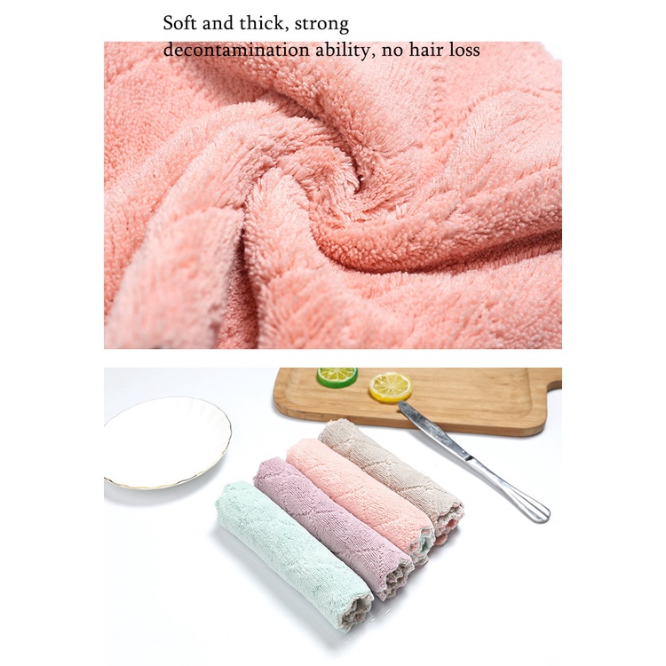 Kain Lap Dapur Microfiber Original multifungsi untuk Lap Meja piring anti minyak 2 sisi lembut halus tebal kitchen towel