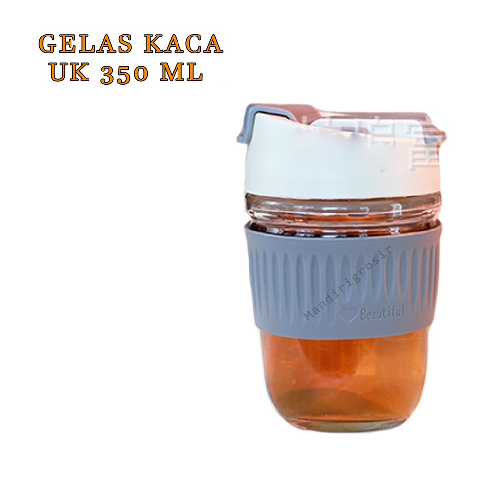 GELAS TUTUP * GELAS KACA * GELAS* 350 ML