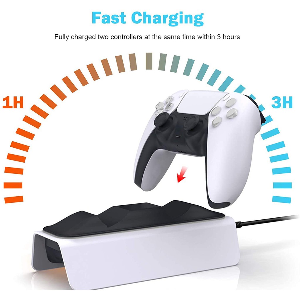 Dobe PS5 Charging Dock PS5 DualSence Controller LED TP5-0521