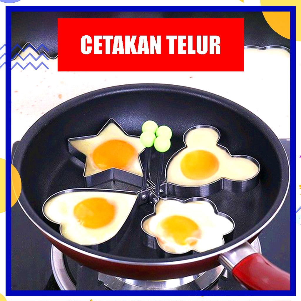 Alat Cetakan Telur Karakter Alat Cetakan Telur Stainless Steel Egg Mold Serbaguna