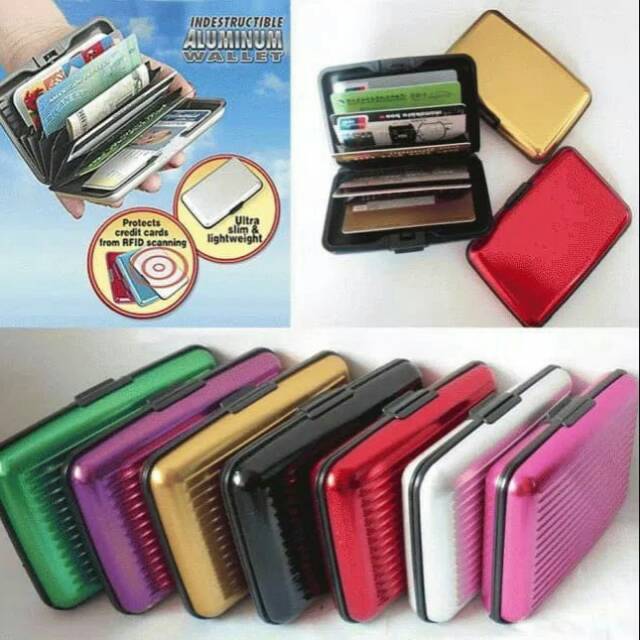 CARD GUARD HOLDER - ALUMINIUM WALLET / DOMPET KARTU ATM, UANG, KARTU KREDIT