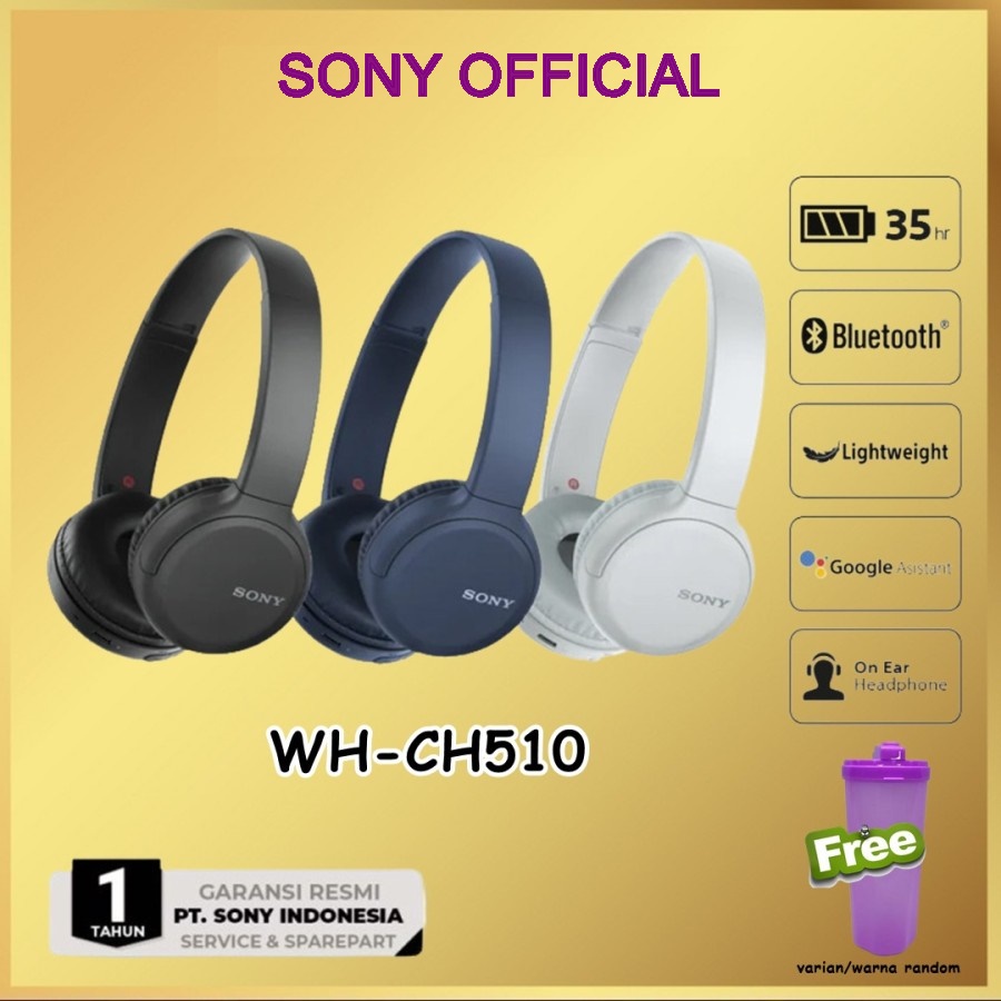 SONY WH-CH520 Wireless Headphones WH CH520 CH 520 Upgrade CH520 CH520 Pengganti CH510