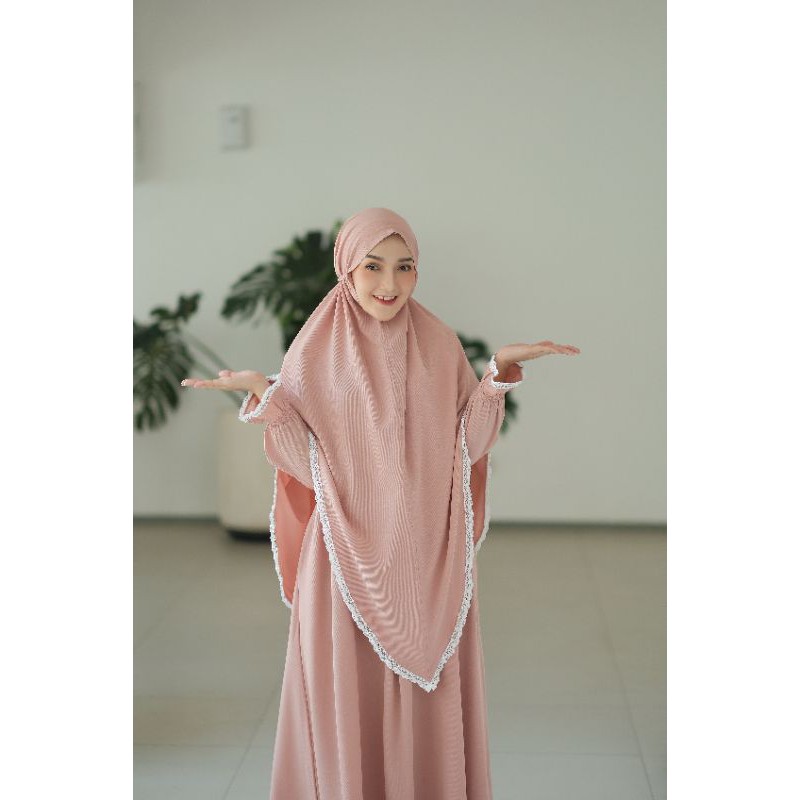 SYAR'I RAINBOW NUDE / Gamis Set / Gamis Harian / Gamis Lebaran