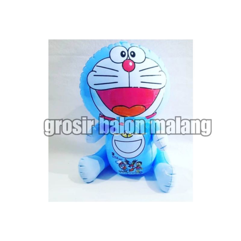 balon tiup tiupan boneka pvc kucing doraemon