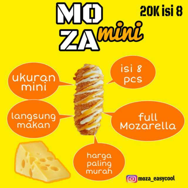 

Mozarella ukuran Mini dari Moza isi 8