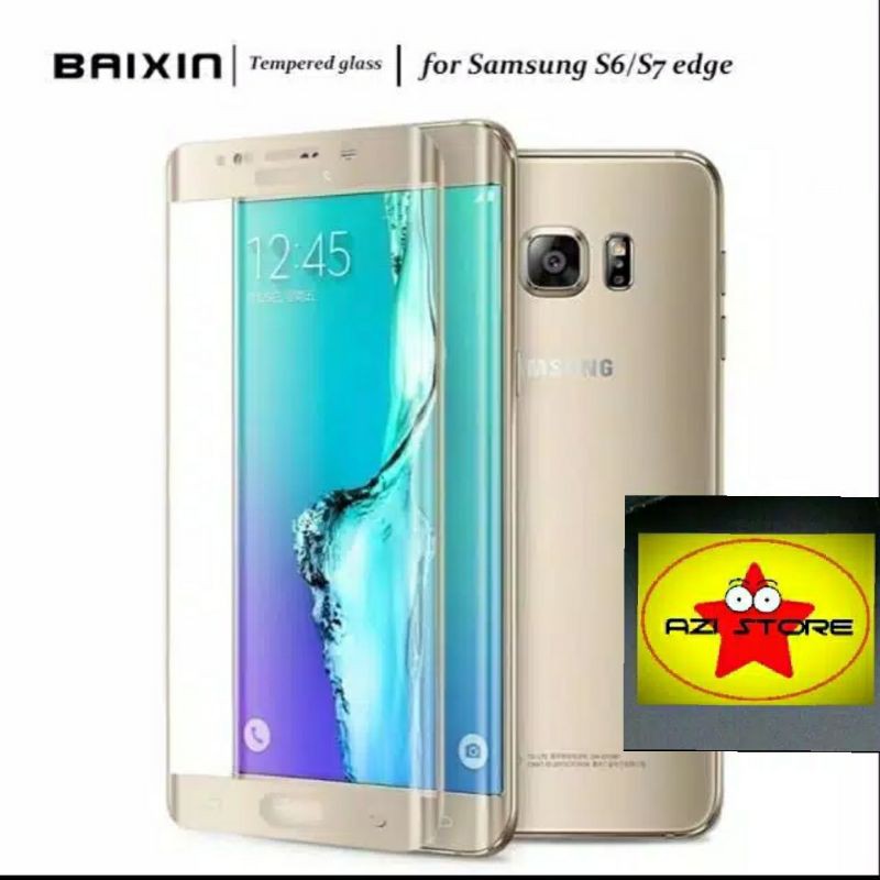 Tempered glass Samsung Galaxy S7 Edge 3D Curved Melengkung Persisi Docomo & Global oke