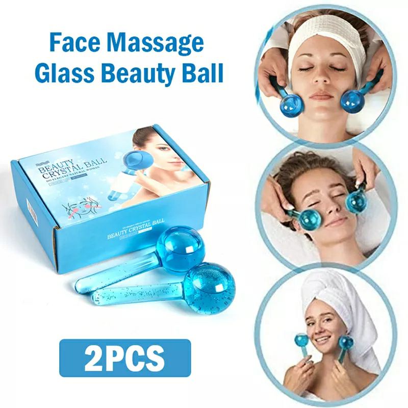 Ice Globe Roller Facial skincare cold roller massage facial ice ball Bola es alat pijat wajah