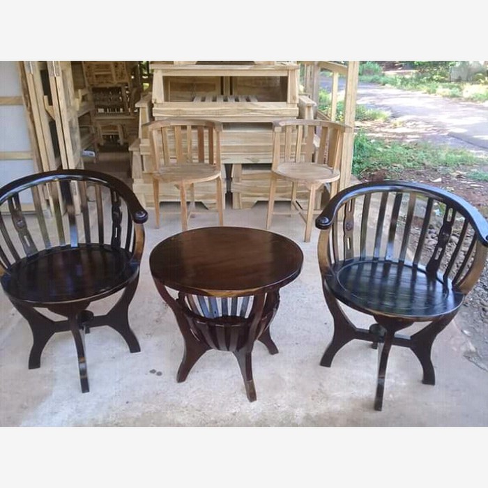 Set Kursi Teras Jati Jepara / Kursi Meja Teras Rumah Kayu Murah