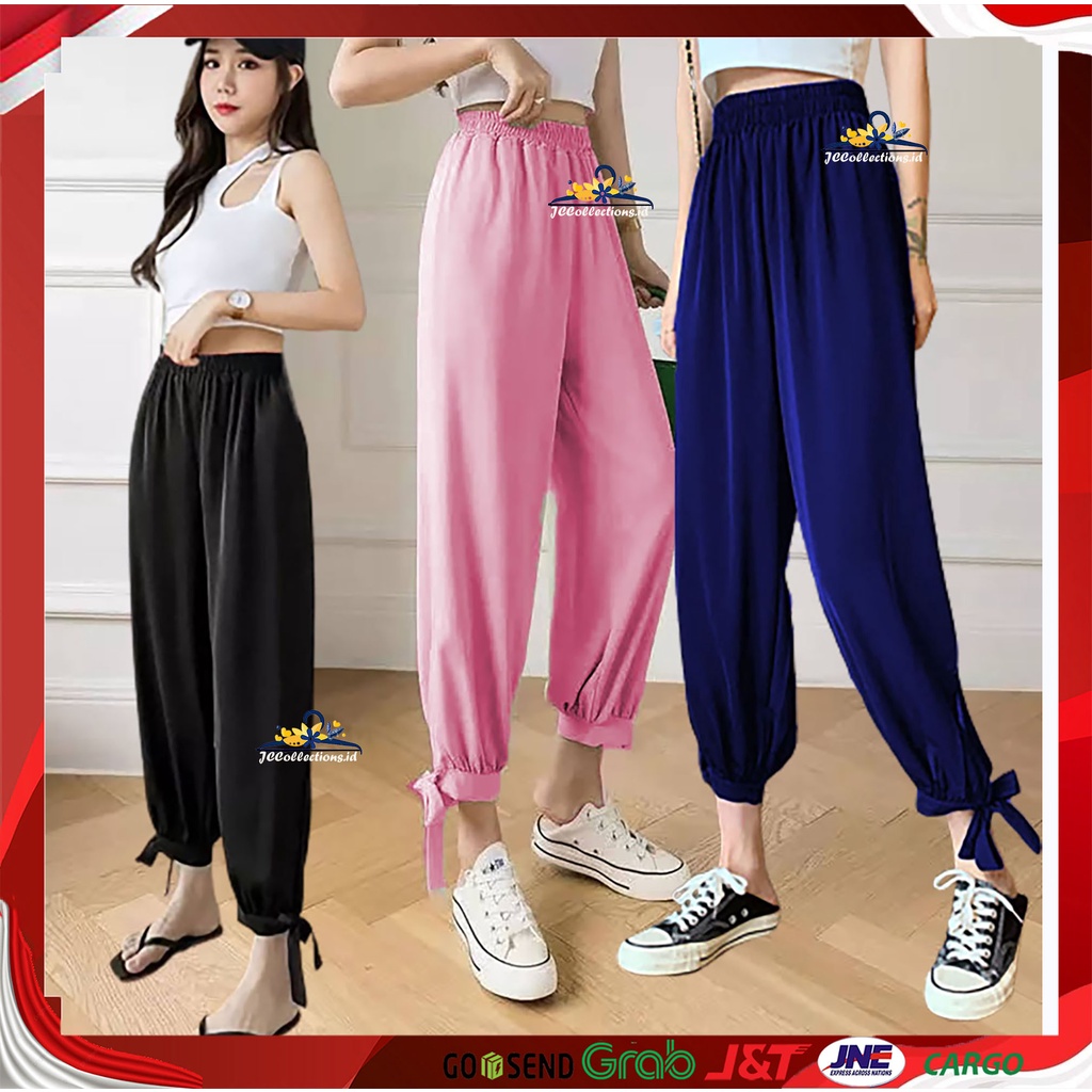 Celana Panjang Wanita Murah Gaya Korea Variasi tali Yasmmine JCCollections
