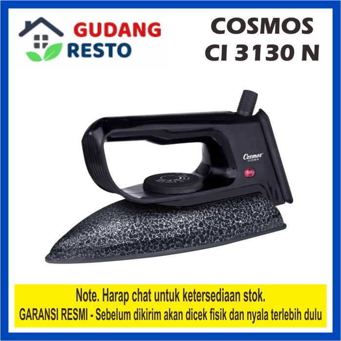 Cosmos CI 3130 N Setrika Marbel Diamond Non Stick Soleplate Dry Iron Gosokan CI 3130N CI-3130