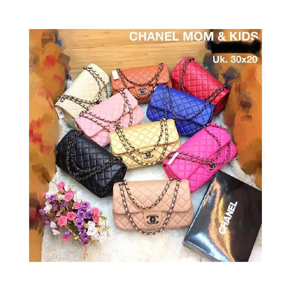 TAS BATAM TAS WANITA IMPORT CHANNEL MOM & KIDS TAS SELEMPANG - Hitam