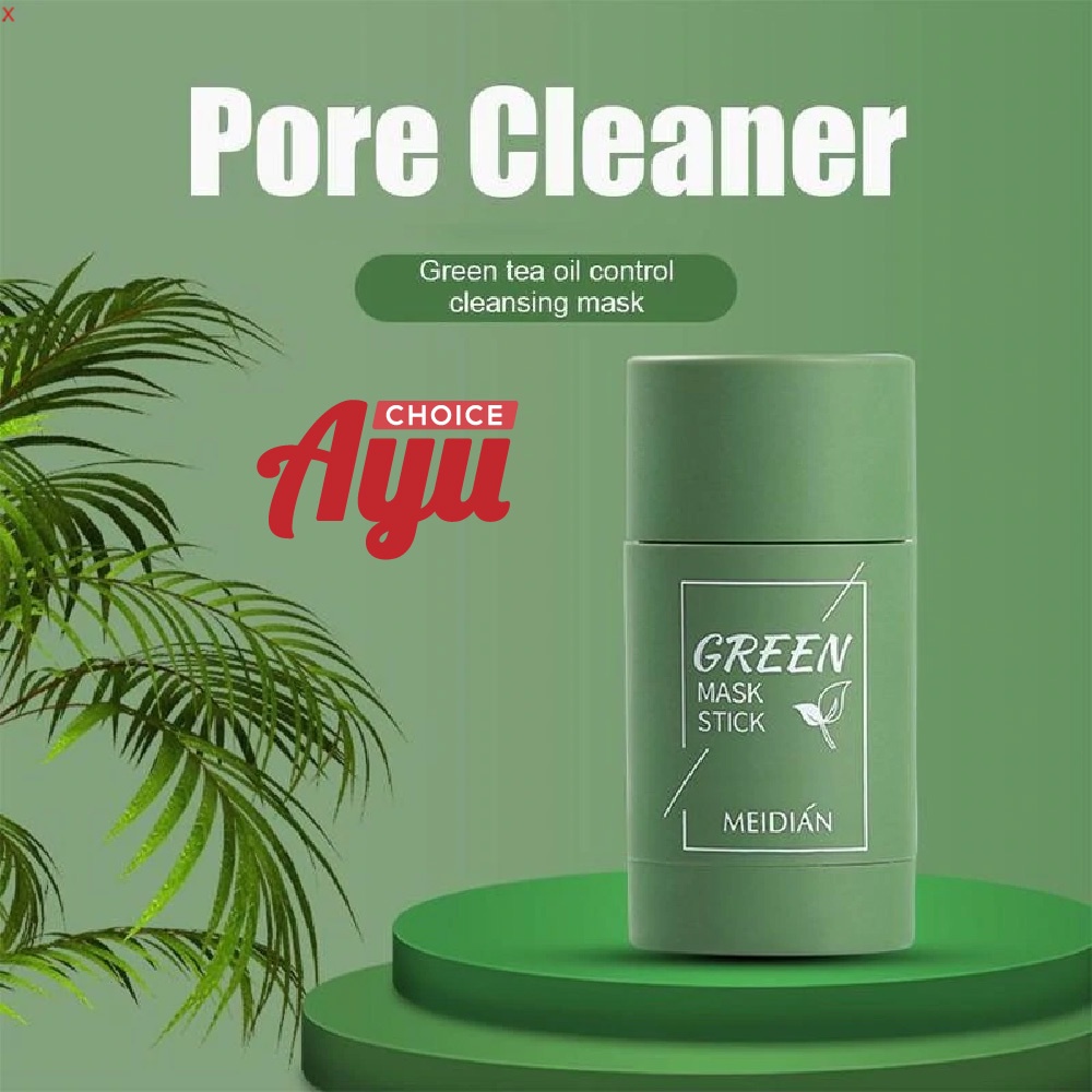 MEIDIAN Green Tea Mask Cleansing Clay Stick Masker acne blackhead komedo green mask stick