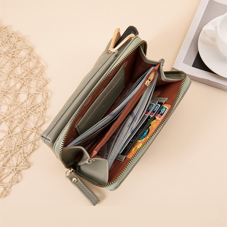 Tas Selempang Wanita mobile phone bag Baru Sederhana Wanita Tas Ponsel Ritsleting Tunggal Satu Bahu Miring Tas Kontrol Tas Multifungsi Fashion Vertikal Dompet wallet