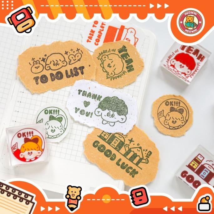 

#@#@#@#@] Stamp Akrilik Happy Lotto DT0008 stamp lucu stamp motif
