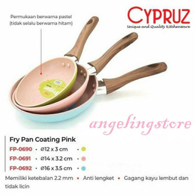 Bergaransi Kh Fp0691 Frypan By Cypruz Teflon Marble Mini 14Cm Wokpan Fry Pan Mini - Fp0691 Limited