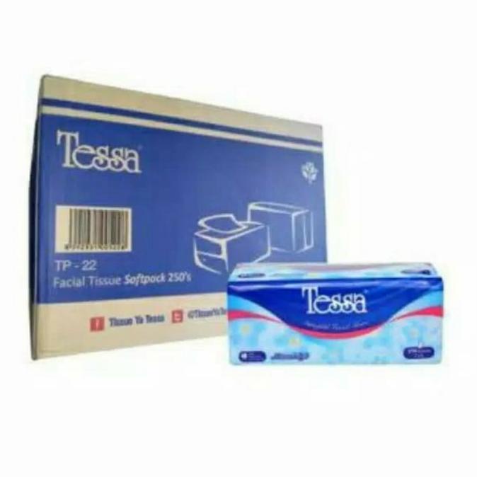 Tisu wajah Tessa 250 sheets 2ply (1 karton isi 40pcs)