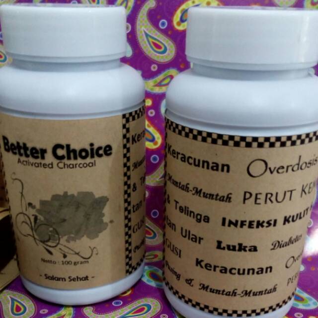 Activated charcoal arang active better choice 100gr