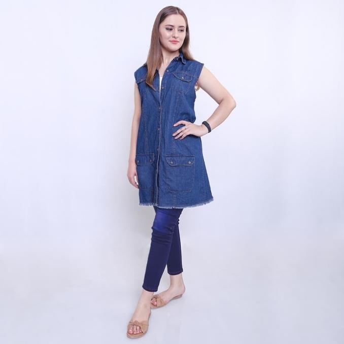 RJXBI BAJU DENIM JEANS MODEL KEMEJA DISTRO WANITA CEWEK DEWASA REMAJA khusus87 Buru Order