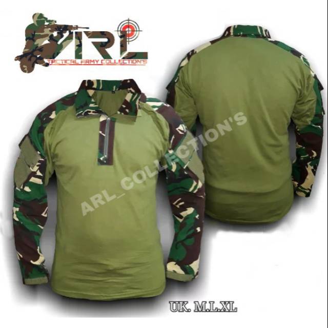 kaos bdu combat loreng malpinas standar TNI / kaos panjang army T-SHIRT tactical airsoft outdoor