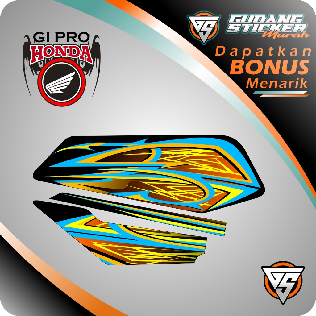STRIPING HONDA GL PRO NEW VARIASI AKSESORIS SEPEDA MOTOR