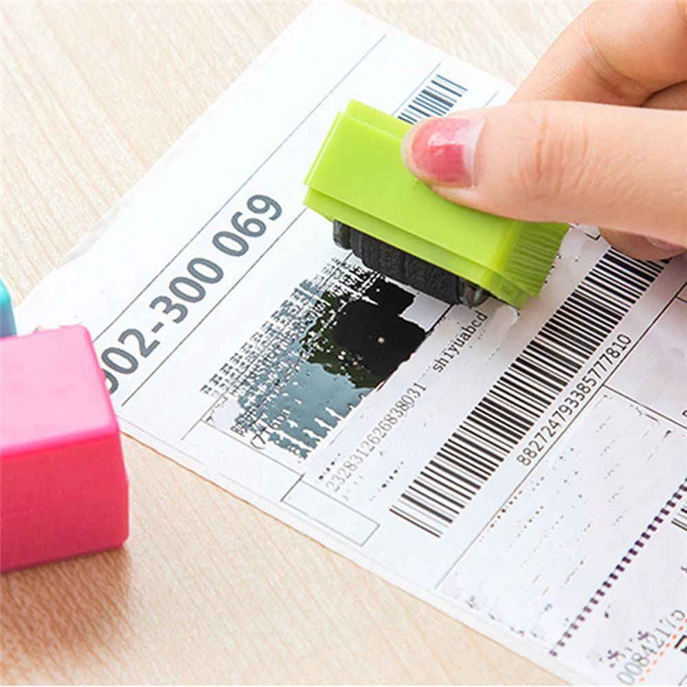 ELEGANT 1Pc Tool Your  ID Code Security Office SelfInking Stamp Roller Stamp Guard Ink Scrapbooking Messy/Multicolor