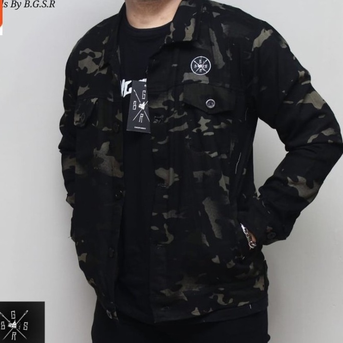 ALLSIZE HITAM PUTIH MERAH BIRU KUNING MOTIF ATAU POLOS / jaket army pria casual parka loreng size