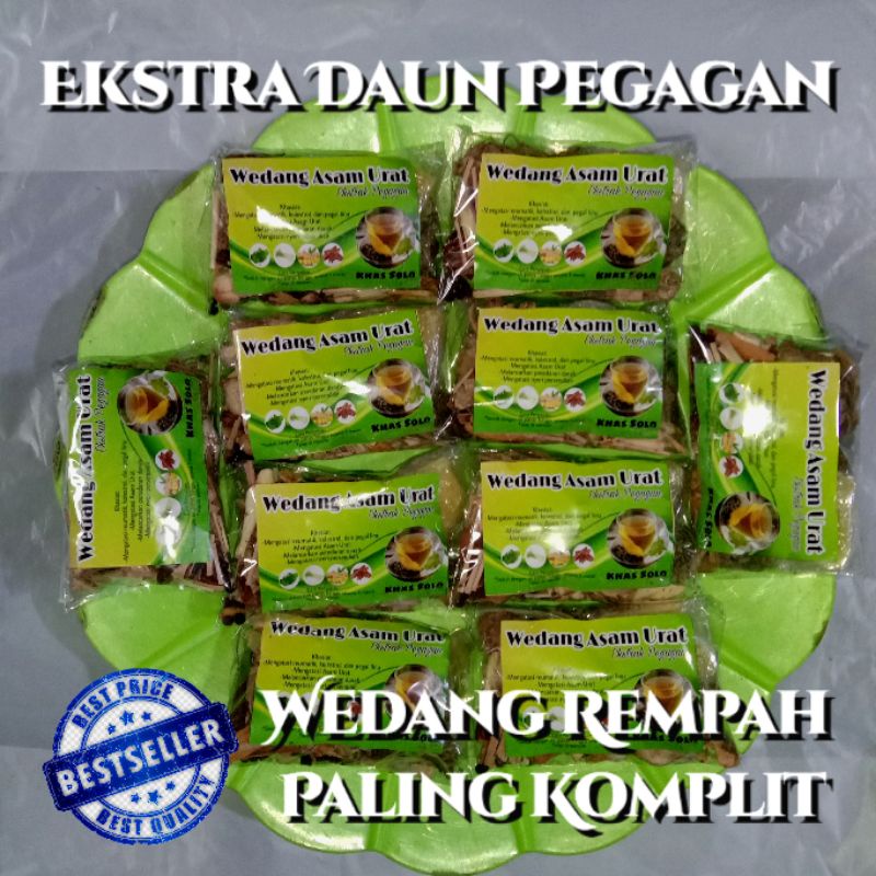 

Wedang ASAM URAT DAUN PEGAGAN Rempah Paling Komplit JSR Khas Solo 1Bks/pcs