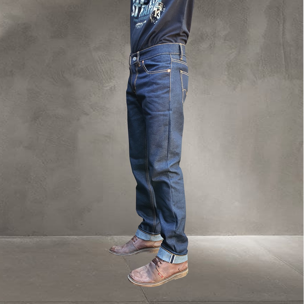 Celana Panjang Selvedge Denim Pria Straight Original Leviya - Leeza Jeans