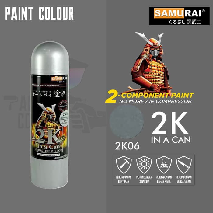 Samurai Paint 2K In A Can 2K06 Silver Grey