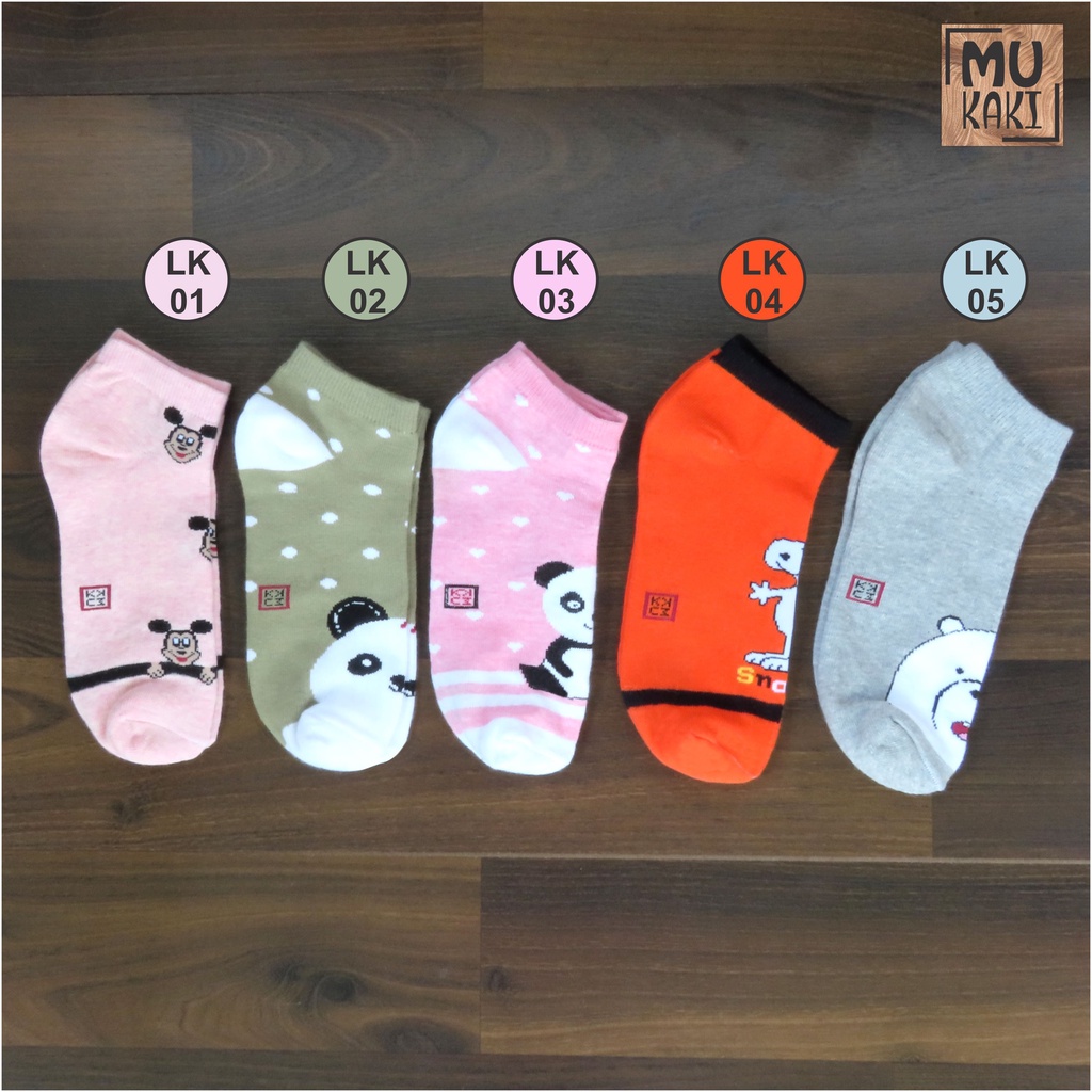 Kaos Kaki semata Kaki Motif Karakter Angkel Unisex Mukaki