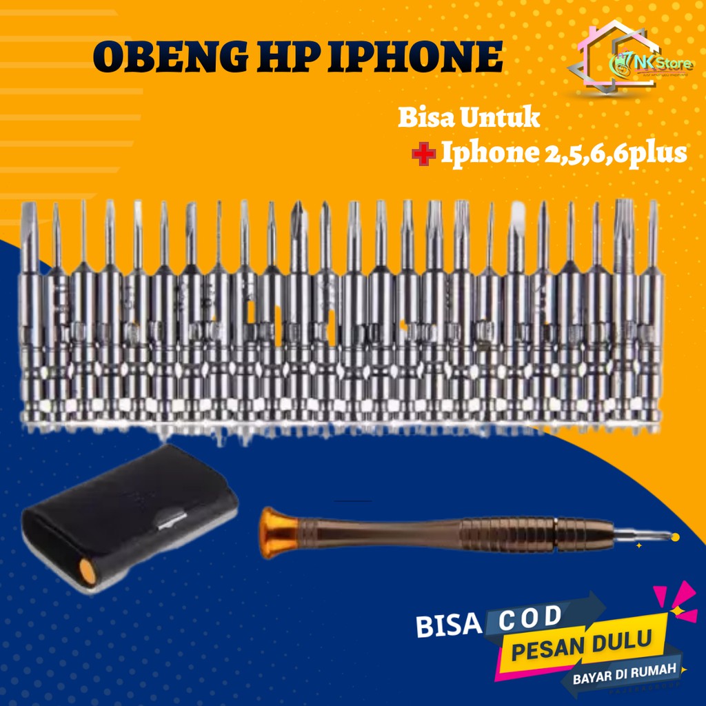 Obeng Set Hp Iphone 4 5 6 7 Macbook Pro Air / Obeng Smartphone Torx Set 25 in 1 Multifungsi