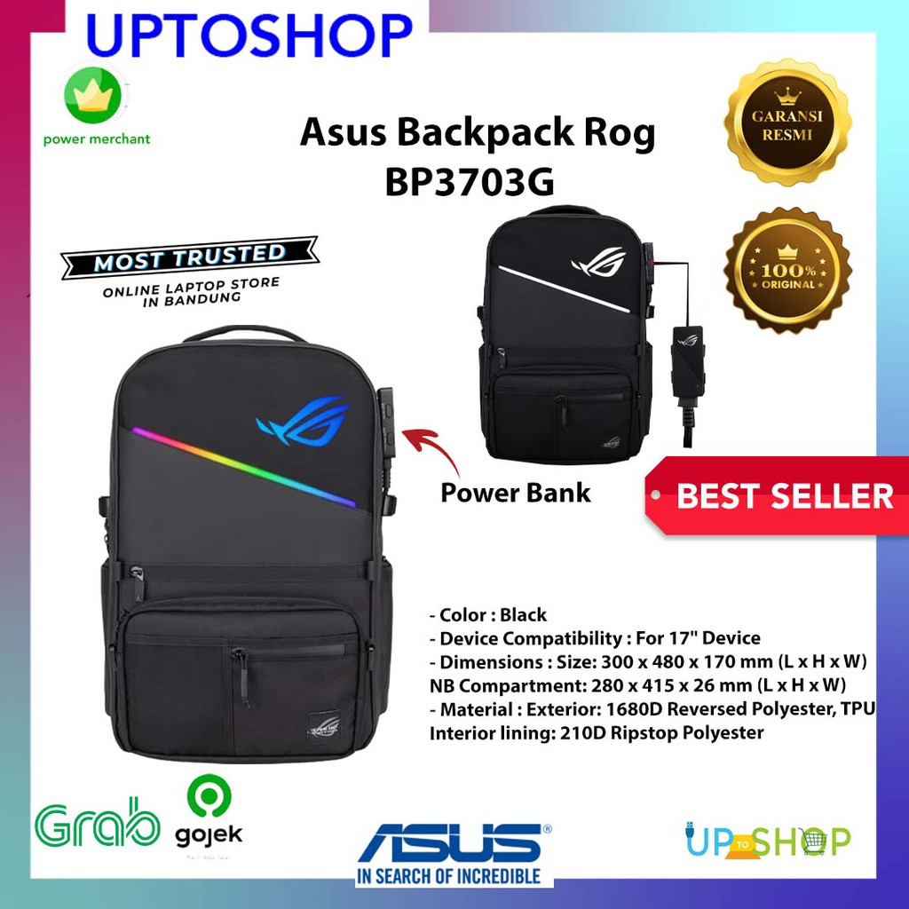 Tas Asus Rog Ranger Backpack Bp3703g Shopee Indonesia