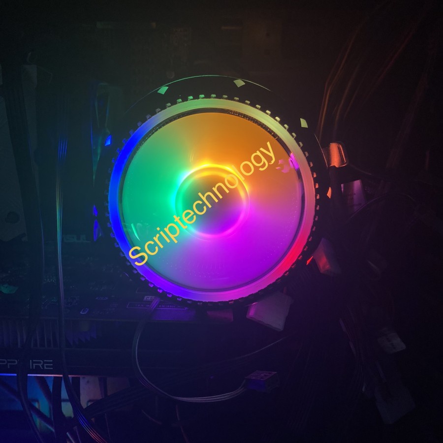 XBT Dragon XB-685 CPU Cooler Gaming RGB Running Full LED