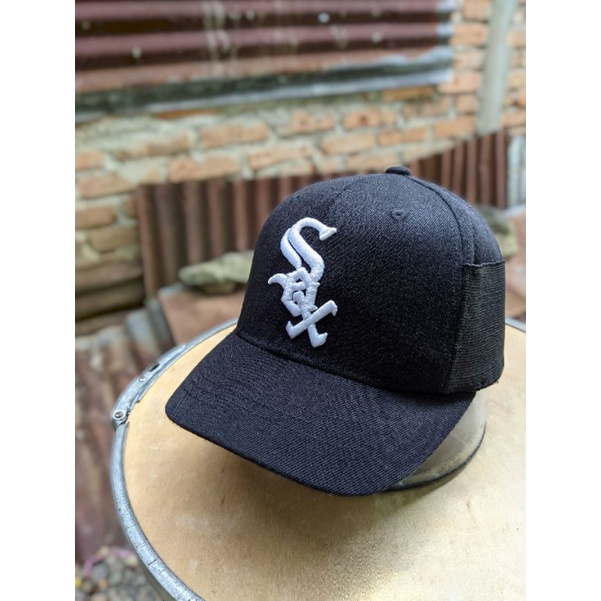 Topi pria original branded baseball visor pendek MLB CHICAGO WHITE SOX