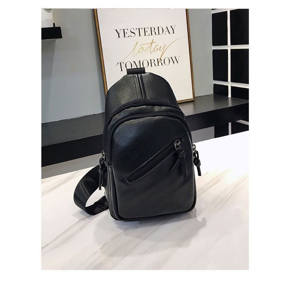 TAS SELEMPANG KULIT PRIA POLOS STYLISH