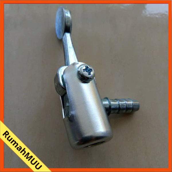 Cop Pompa Ban Sepeda dan Motor  Kepala Pompa / Nepel Sepeda Motor - Silver RumahMUU