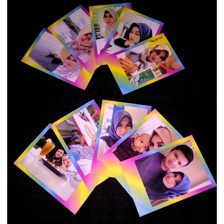 ( 18 FOTO) POLAROID CUSTOM BACKGROUND LAMINASI GLOSSY ANTI AIR