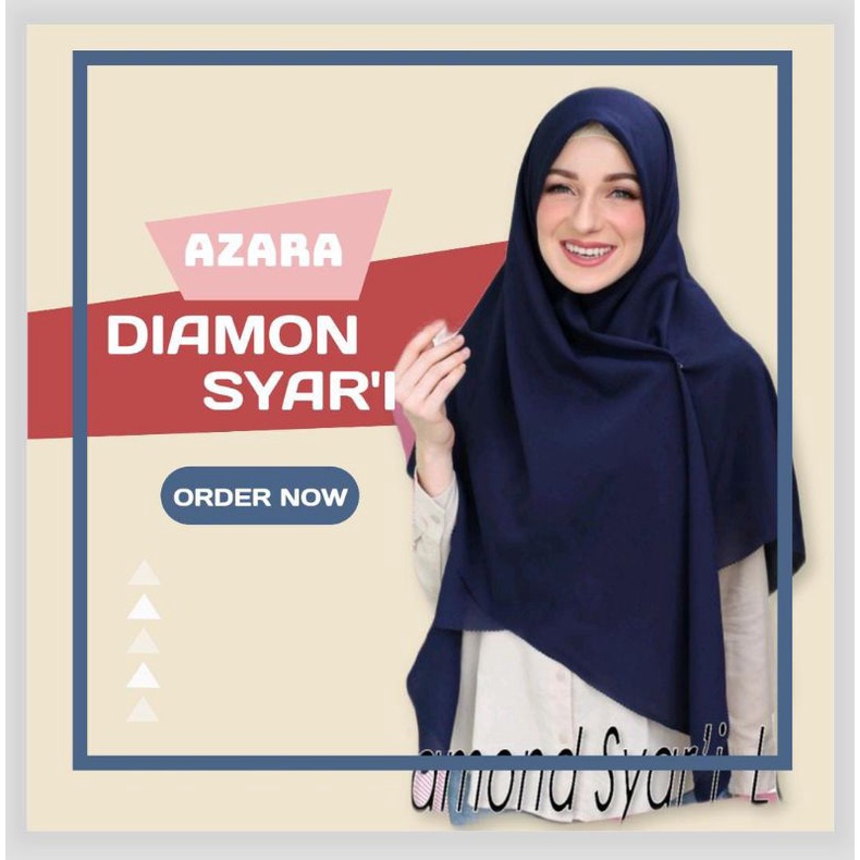 ORIGINAL AZARA Jilbab Segi Empat Diamond Syar'i