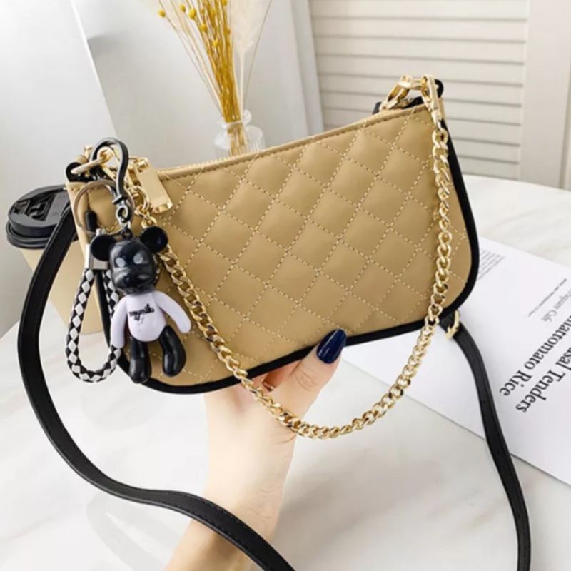 N_B_S / SHELINE FREE GANTUNGAN KUNCI SHOULDER BAG TAS SLEMPANG WANITA Tas Selempang Bahu Wanita Remaja TAS SELEMPANG KEKINIAN