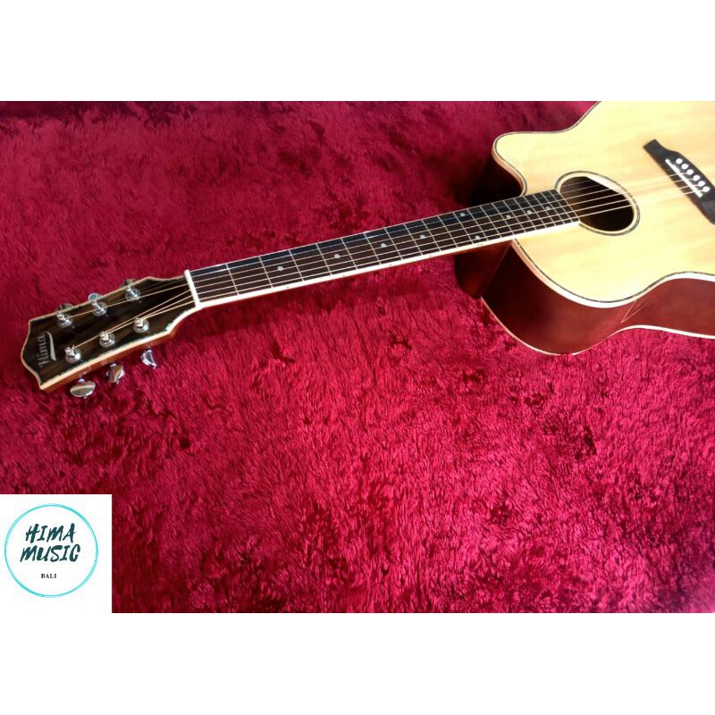 Promo Harga Murah   Gitar akustik full solid HIMA original GH-04 NS