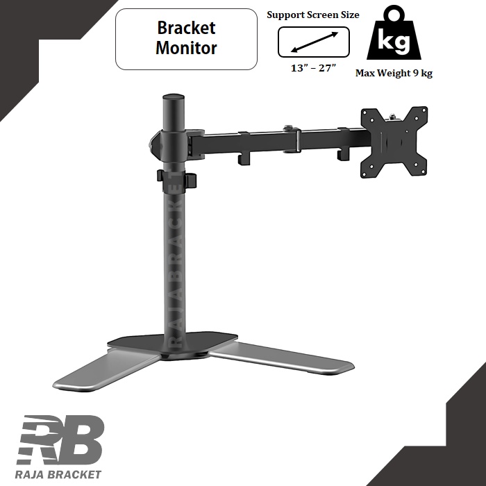 Bracket Monitor 13 - 27 inch, Single Screen Display Free Standing Desk Stand