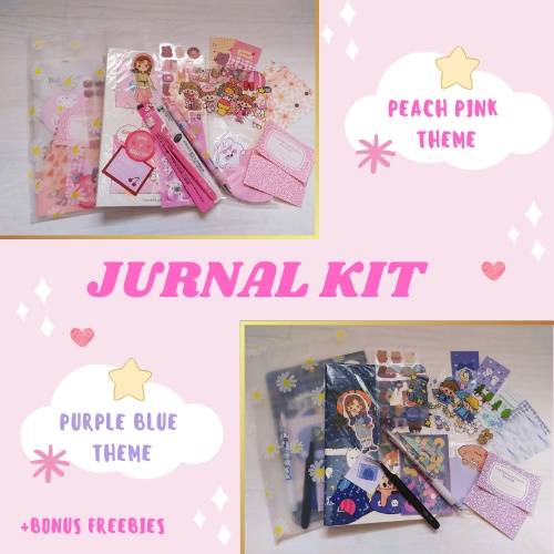 

[BACA DESKRIPSI] JOURNAL DIARY KIT BUJO KIT CUTE PURPLE PINK KAWAII JOURNAL KIT DEKORASI JURNAL BUJO KIT SET
