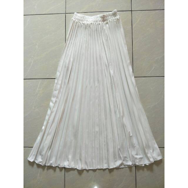 PELANGI RAINBOW MERAH KUNING HIJAU ROK BAWAHAN MURAH WQT/ Rok wanita - rok plisket Broken white