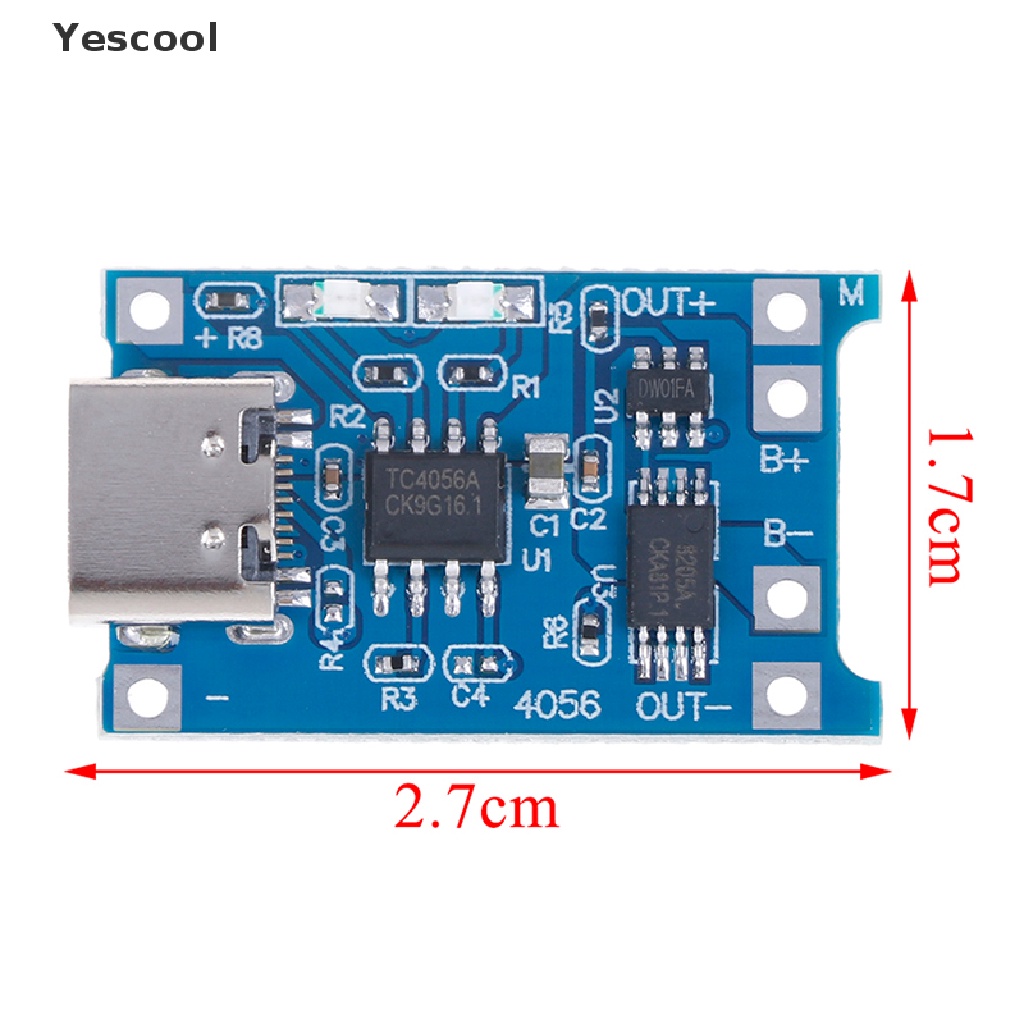 Yescool TP4056 Modul Pelindung Charger Baterai lithium 18650 5V 1A