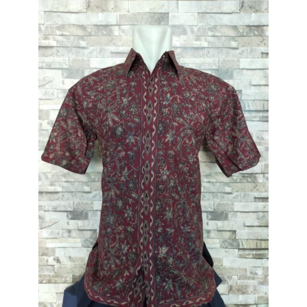 BAJU BATIK PRIA LENGAN PENDEK ASLI SOLO
