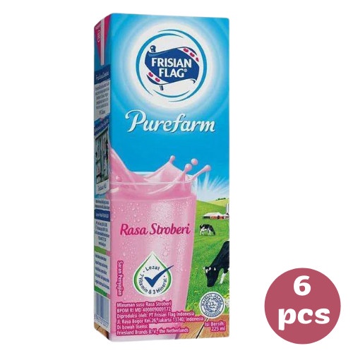 

Frisian Flag Susu Cair Uht Strawberry 225Ml X 6PCS