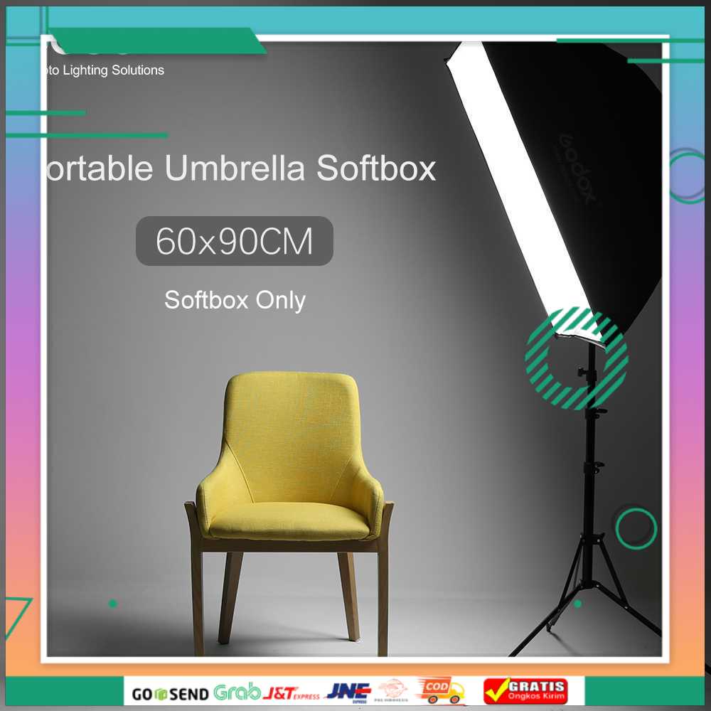 (BISA COD) FTIHSHPGodox Payung Softbox Reflektor 60x90cm untuk Flash Speedlight