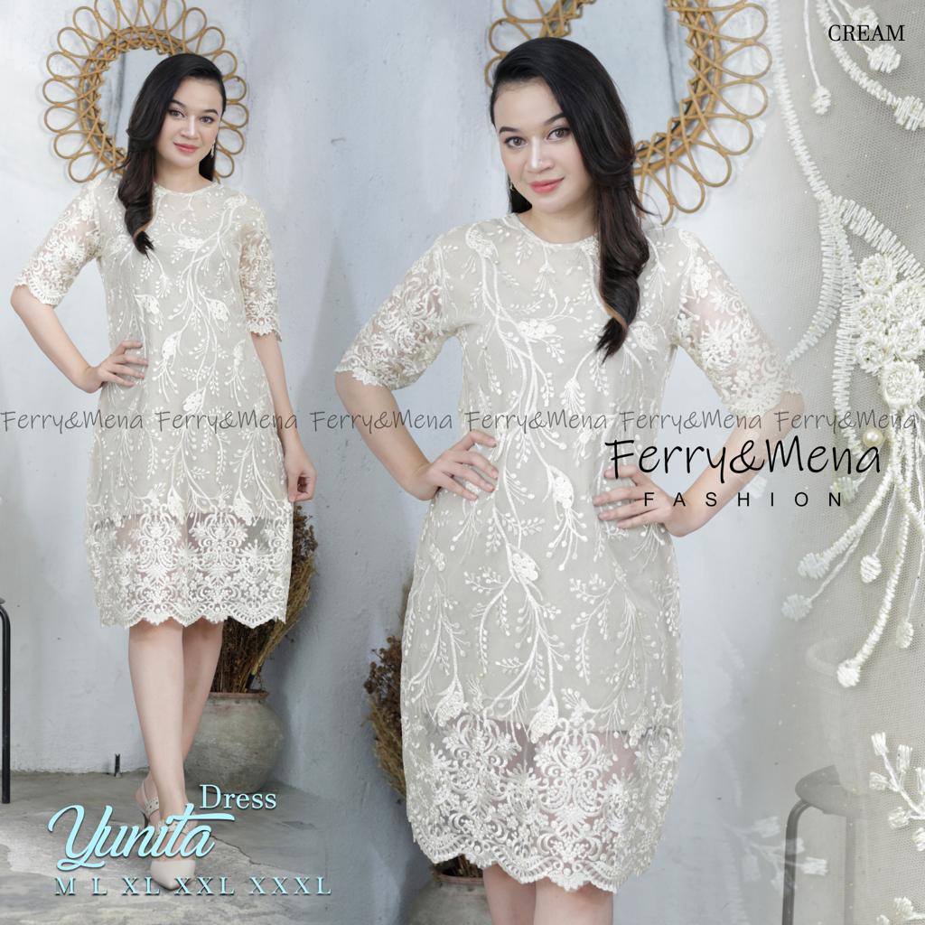 Dress Midi Tulle Yunita / Dress Tille Pendek Full Furing Aneka Pilihan Warna (EDISI NATAL)