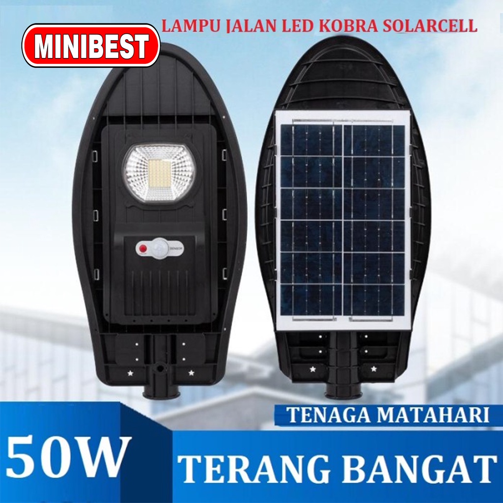 [MB] Lampu jalan cobra / pju cobra solar cell /pju tenaga matahari 50w